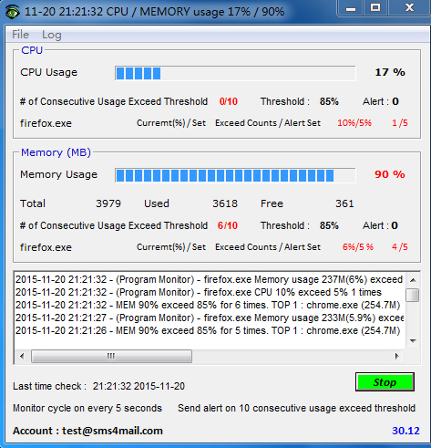CPU_Alert running