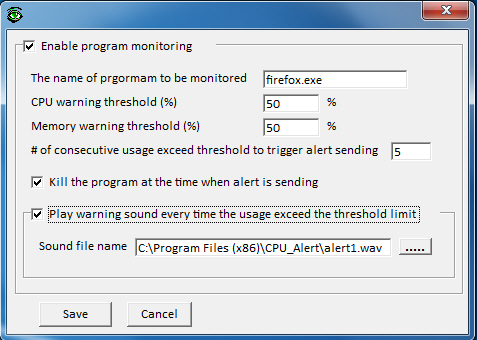 CPU_Alert settings